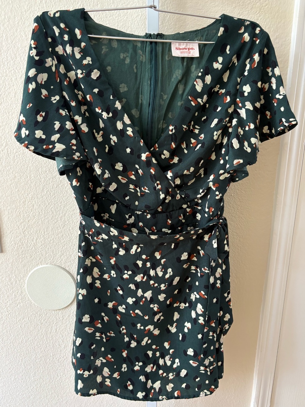 Showpo. Animal Print Skort Romper in Green - Size 2